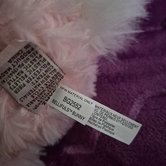 GANZ Baby Bellifuls Pink Plush Bunny Rabbit With Rattle - Picture 7 of 7